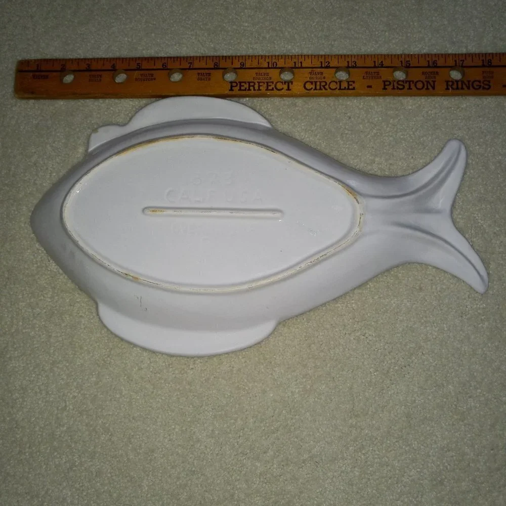 Vintage California Pottery Figural Fish Baking/Serving Plate